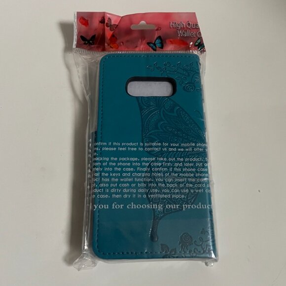 Teal Butterfly Embossed Wallet Case - Picture 5 of 7